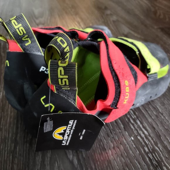 La Sportiva - Kubo Climbing Shoes - Goji Neon (US Mens 9) - Picture 2 of 8